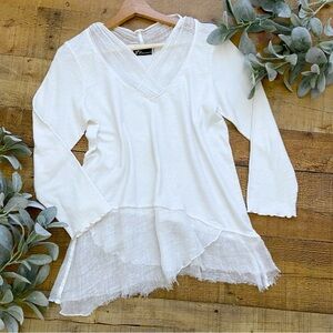Blouse Beautiful Cotton Linen Flowy Blouse by Fenini